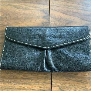 Black leather Dooney&Bourke wallet red interior